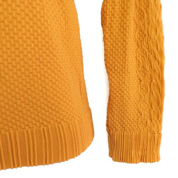 F & F Sweater Knit Gold Turtleneck Stretch M - Picture 4 of 7